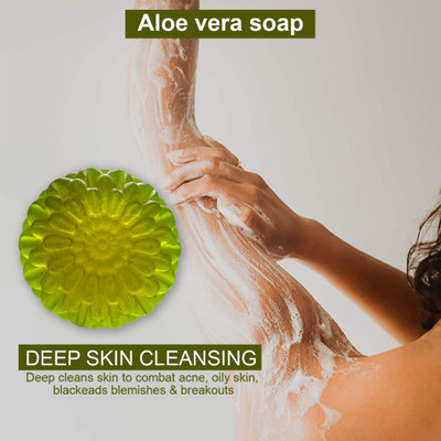 TERIHAR Gentle Aloe Vera Soap for Sensitive Skin with Moisturizing Benefits(100 g)