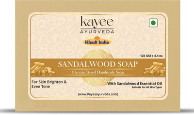 Kayee Ayurveda Khadi Handmade Sandalwood Soap for Daily Skin Care(125 g)