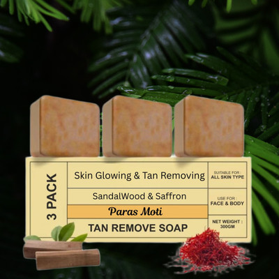 PARAS MOTI Deep Clean Magic Soap Saffron and Sandalwood Radiant Skin Formula (PACK 3)(3 x 100 g)