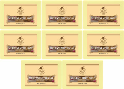 Khadi Ark Natural Multani Bath |Natural |Khadi Soap |(8 x 125 g)