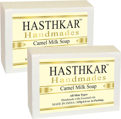 HASTHKAR Handmades Glycerine Camel Milk Soap-125gm pack of 2(2 x 125 g)