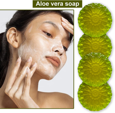TERIHAR Regenerating Aloevera Soap with Rosehip Oil (100GM) (PACK OF 4)(400 g)