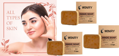 winry Detoxifying Magic Bath Soap Base For Womens And Mens(3 x 150 g)