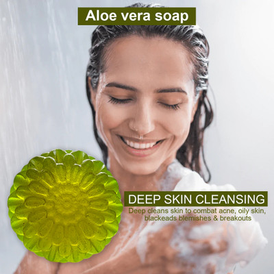 CHITAKSH Soothing Aloe Vera Soap with Cucumber for Cooling and Hydrating Effect(100 g)
