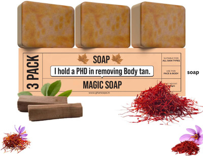 IMPACTSTRONG Sandalwood Glow Magic Soap – Herbal Bright Skin Bar(3 x 100 g)