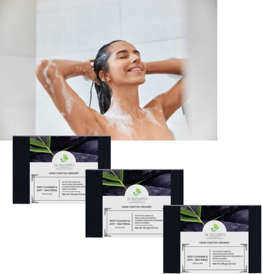 Dr. NAvadiya Activated Charcoal Soap square/3(3 x 100 g)