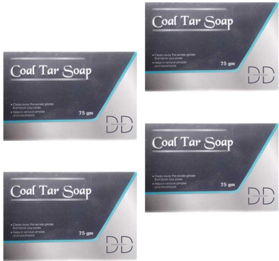 DOOMSDAY COAL TAR SOAP FOR REMOVE PIMPLE GIVE HEALTHY SKIN PACK OF 4(4 x 75 g)