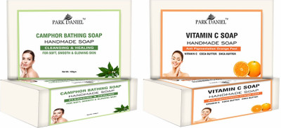 PARK DANIEL Camphor & Vitamin C Bathing Bar Soap Pack of 2 of 100Gms (200Gms)(2 x 100 g)