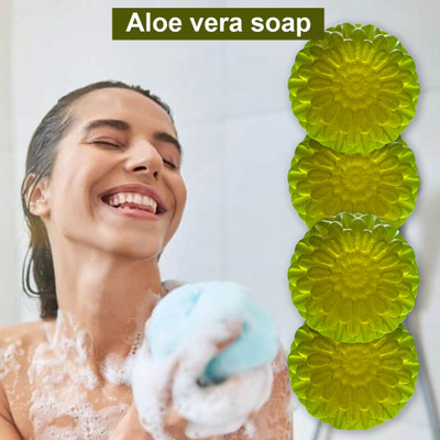 TERIHAR Handmade Aloe Vera Soap for a Unique Experience (100GM) (PACK OF 4)(400 g)