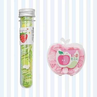 asija makeovers Best Tube Shape Bottle Paper Soap with Apple Shape Disposable Paper Soap(2 x 10 g)