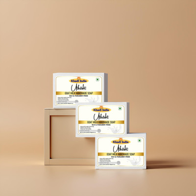 Utkrisht Natural Face Cleanser Soap Goat Milk Pack of 3(3 x 125 g)
