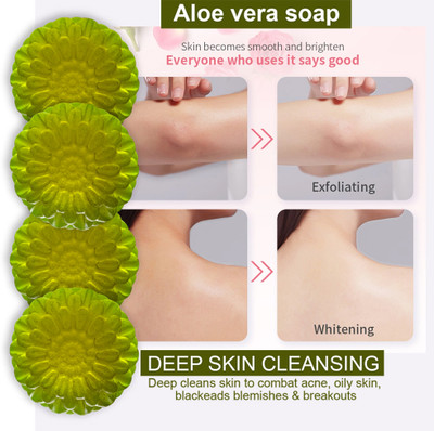 Groovy Gentle Aloevera Soap for All Skin Types (100GM) (PACK OF 4)(4 x 100 g)