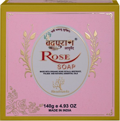 VEDPURAN Rose Soap | Ayurvedic Handmade Organic Bath Soap(140 g)