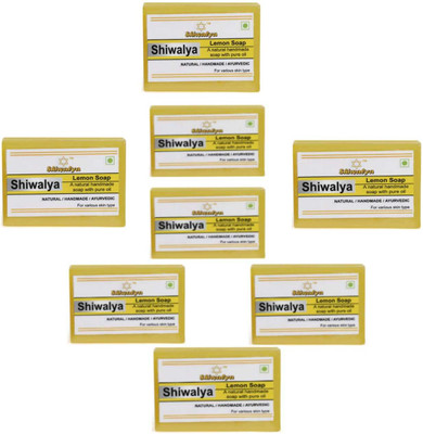 shiwalya handmade lemon bath soap !! natural & ayurvedic(9 x 100 g)
