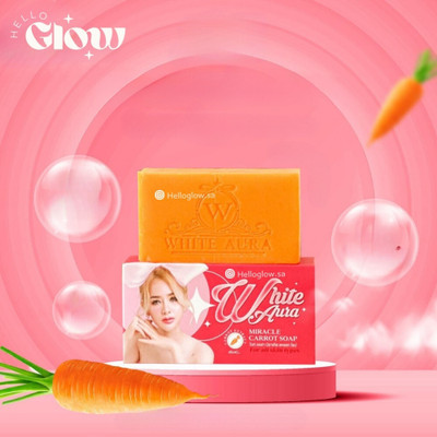 sahini White Aura Carrot Extract Beauty Soap Gentle Skin Lightening Solution(100 g)
