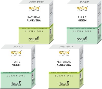 won ayurveda WON Aloevera & Pure Neem Soap - Pack Of 4(4 x 100 g)