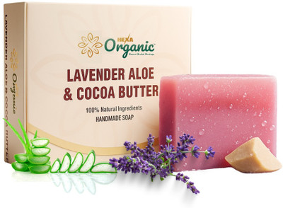 HEXA ORGANIC Handmade Herbal Soap Lavender, Aloe Vera & Cocoa Butter(100 g)