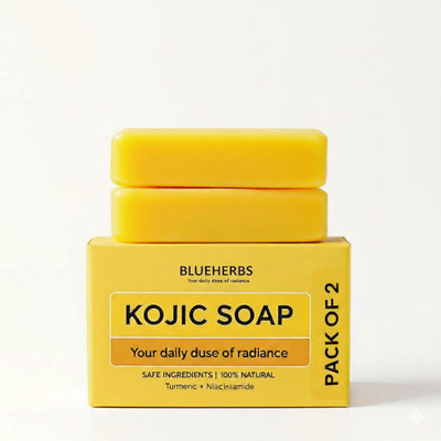 BLUEHERBS Kojic Tan removal Soap & Glutathione Soap | Whitening Soap(2 x 100 g)