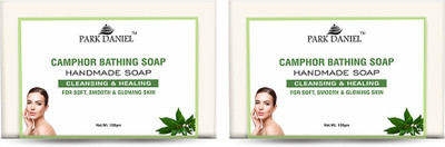 PARK DANIEL Camphor Soap For Bath For Soft Skin Pack of 2 of 100Grams(2 x 100 g)