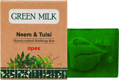 Green Milk Neem & Tulsi Handcrafted Bathing Bar - 100g(100 g)
