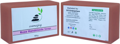 aromazing Natural Rose Handmade Soap with Goat Milk and Essential Oils | Pack of 1(100 g)