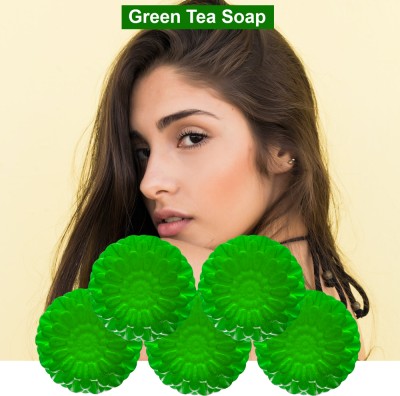 CHITAKSH Green Tea Softening Soap (100GM) (PACK OF 5)(5 x 100 g)