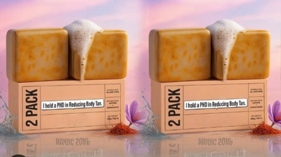 OPHYRA Sandal Wood And Saffron Soap For Glowing & Refreshing Skin (4 x 100 g)(400 g)