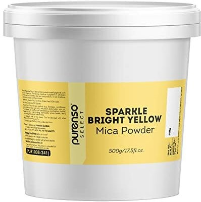 PURENSO Select - Mica - Sparkle Bright Yellow (500g x 1 Jar)(500 g)