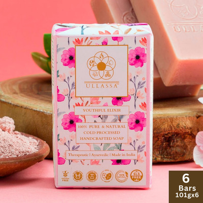 ULLASSA Aromatherapy Soap | Skin Lightening Anti Aging | Natural Luxury Handmade | Women(6 x 101 g)