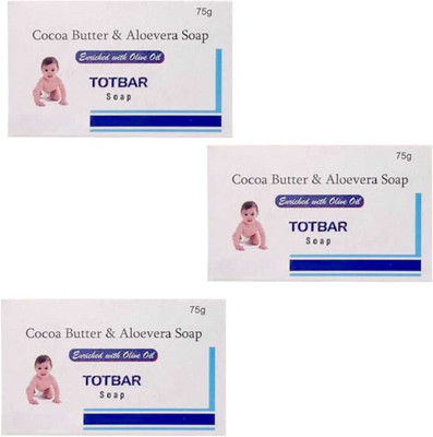 lamiglow TOTBAR BABY SOAP BACTRIAL FREE CLEAN SKIN PACK OF(3 x 75 g)