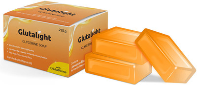 Glutalight Glycerin Brightening Soap with Kojic Acid for Nourishment(3 x 75 g)