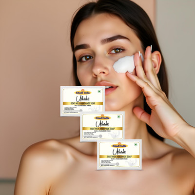 Utkrisht Goat Milk Soap for Radiant Skin – Pack of 3 Bars(3 x 125 g)