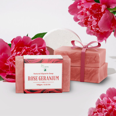 LA MONK Transparent Handmade Glycerine Rose Geranium Soap(180 g)