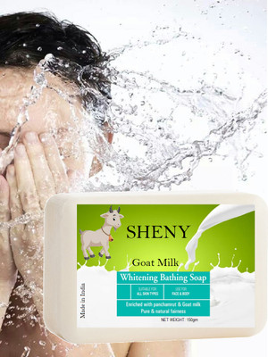 Sheny Goat Milk White Soap,Enriched with Argan Oil | Best Skin Hydration soap(150 g)