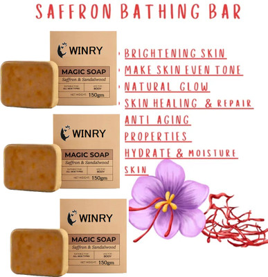 winry Soft Fresh Skin Soap For Womens And Mens Magic Soap Base(3 x 150 g)
