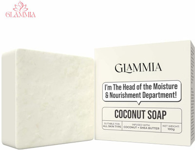 GLAMMIA Ghar Soap Coconut Soap | Moisture Balanced Bar Soap With Shea Butter(100 g)