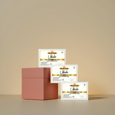 Utkrisht Goat Milk Soap Set for Gentle Body Wash Pack of 3(3 x 125 g)