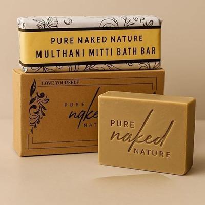 PURE NAKED NATURE Multani Mitti Soap Handmade Bathing Soap For Removing Dirt & Impurities(120 g)