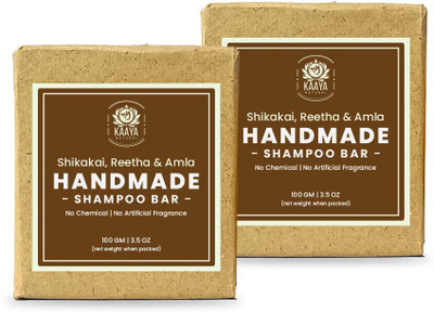 Kaaya Natural Shikakai, Reetha & Amla Handmade Shampoo Bar (Pack Of 2 )(2 x 100 g)