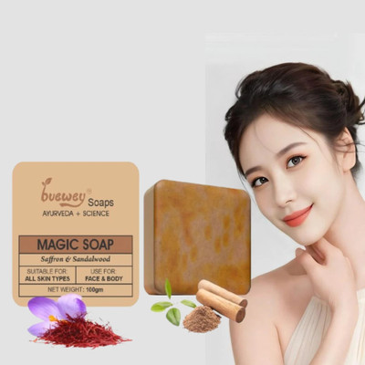 buewey Magic Soap Sandalwood Soap for Silky Fresh, Soft, Glowing Radiance.(100 g)