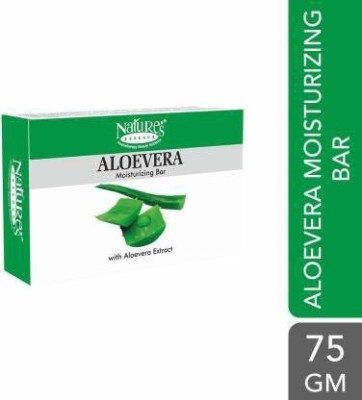 Nature's Aloevera Soap 75gm pack 3 With Neem & Aloevera Hand wash 300ml (COMBO PACK )(100 g)