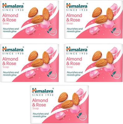 HIMALAYA Almomd & Rose Soap 125g (Pack of 5)(5 x 25 g)