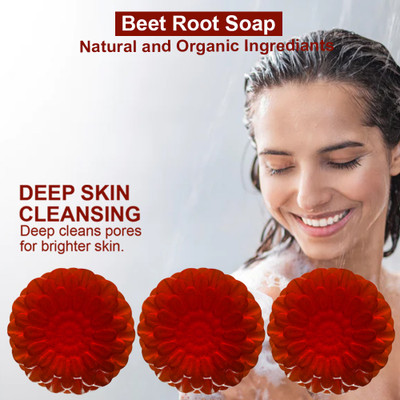 Groovy Citrus Fresh Beet Root Soap (100GM) (PACK OF 3)(3 x 100 g)