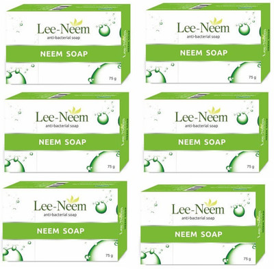 Lee Neem Neem Soap 75 gm (Pack of 6) (6 x75 g) 450G(6 x 75.17 g)