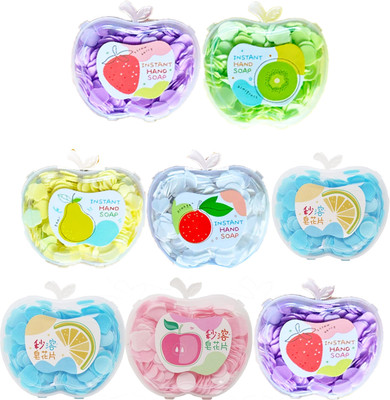 NG MART NEW Apple Shape Paper Soap Fragrance For Travel, Hand Wash & Bath Pack of - 8(8 x 50 g)