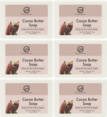 Nuerma Science Herbal Natural Cocoa Butter Bath Soap Handmade Soap(6 x 125 g)