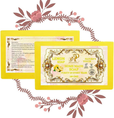 Pihaaru Pack of 2 ,Lemon Essence Soap – Refresh, Rejuvenate, Revive (200g)(2 x 100 g)