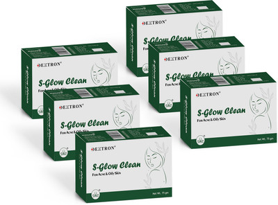 DEXTRON S-Glow Clean Soap For Acne & Oily Skin(6 x 75 g)