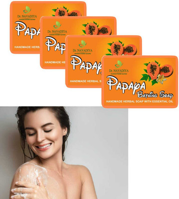 Dr. NAvadiya Handmade Soaps papaya for brighte skin /4(4 x 100 g)