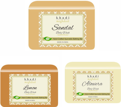 KHADI MEGHDOOT , Lemon(3 x 125 g)